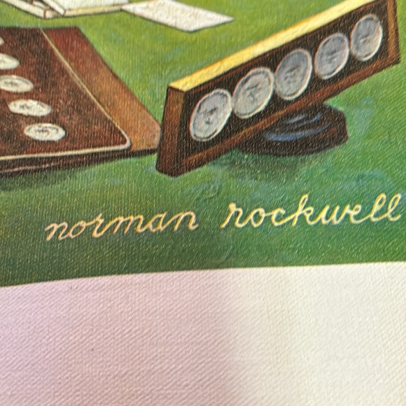 Norman Rockwell The Collector Franklin Mint Limited Edition Print on Canvas - Picture 5 of 12